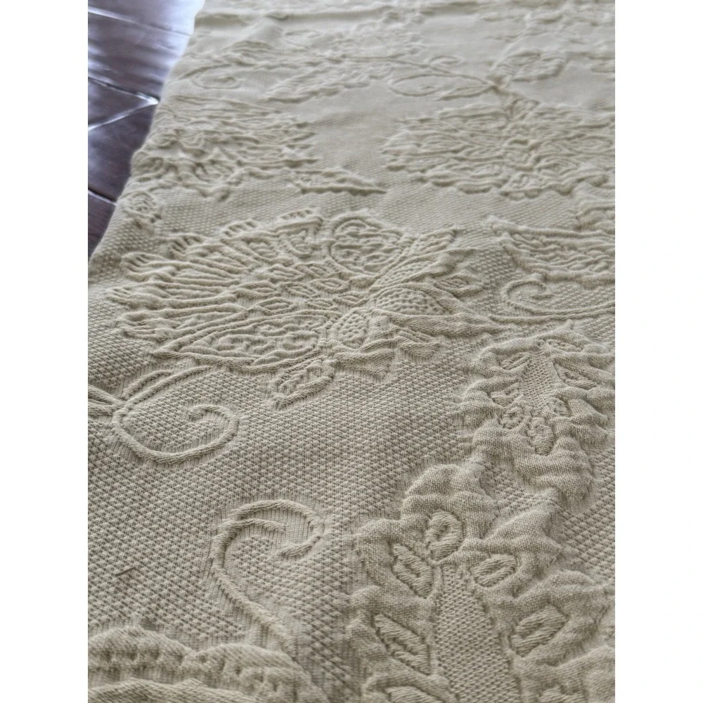 The Company Store Mustard Yellow Matelasse Full/Double and Pillow Sham Coverlet